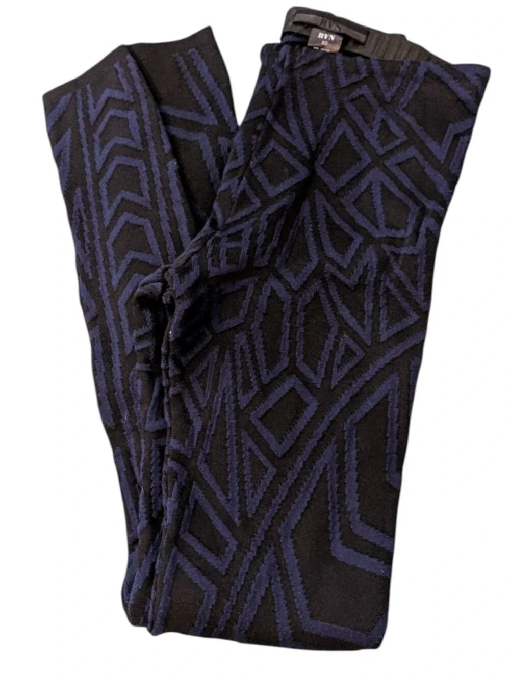 Rvn Graphic Jacquard Knit Textured Leggings NWT‎ Size XS
